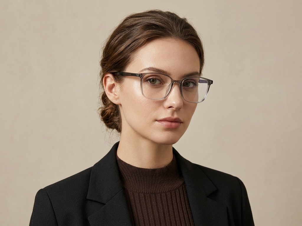BS0620-0348_Grey_Rectangular_TR90_Glasses_corner-tryon_female
