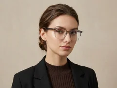 BS0620-0348_Grey_Rectangular_TR90_Glasses_corner-tryon_female