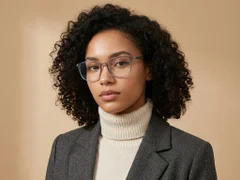 BS0620-0349_Grey_Rectangular_TR90_Glasses-tryon_female