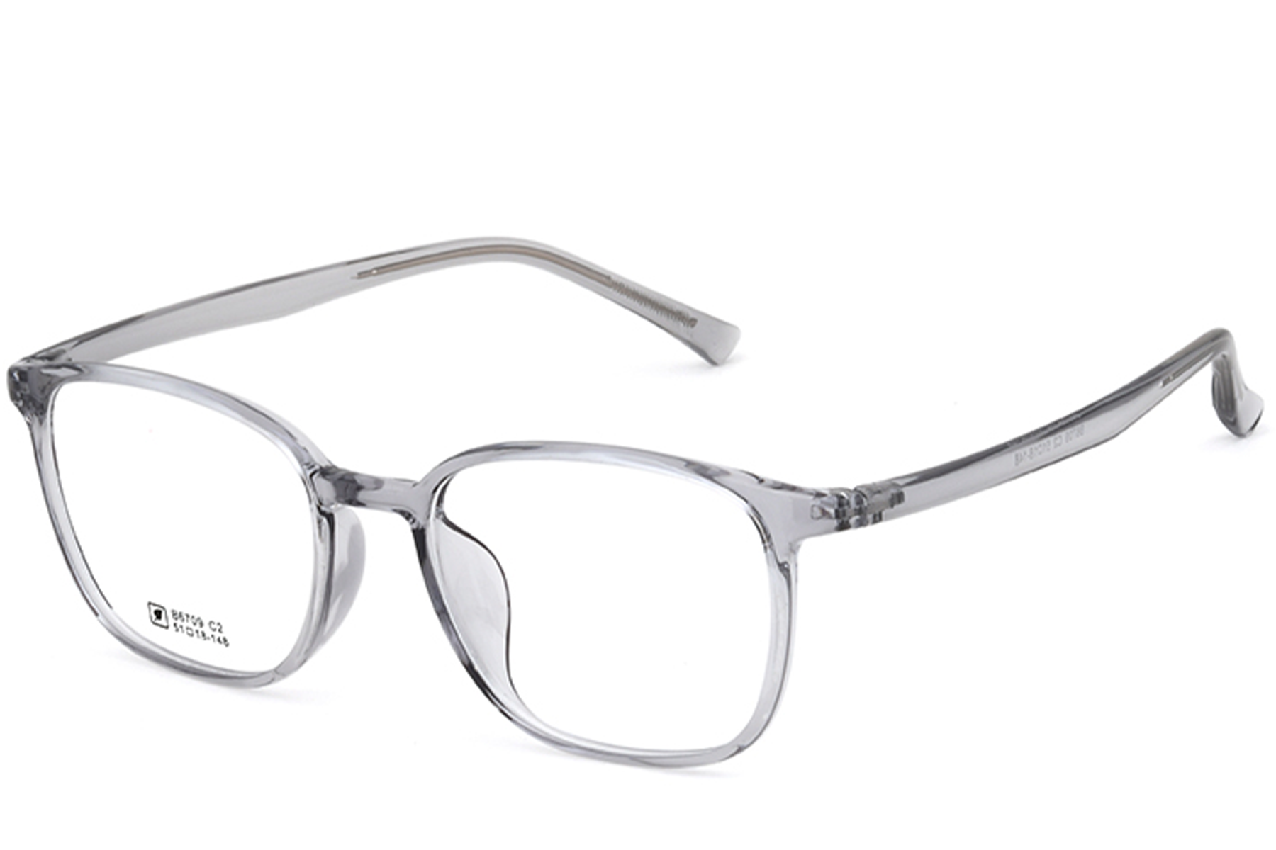 Lunettes rectangulaires grises TR90 #BS0620-0349