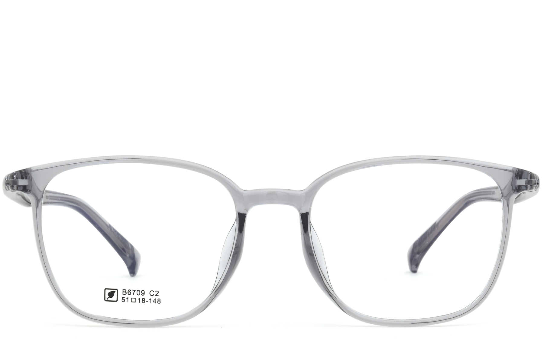 BS0620-0349_Grey_Rectangular_TR90_Glasses_front
