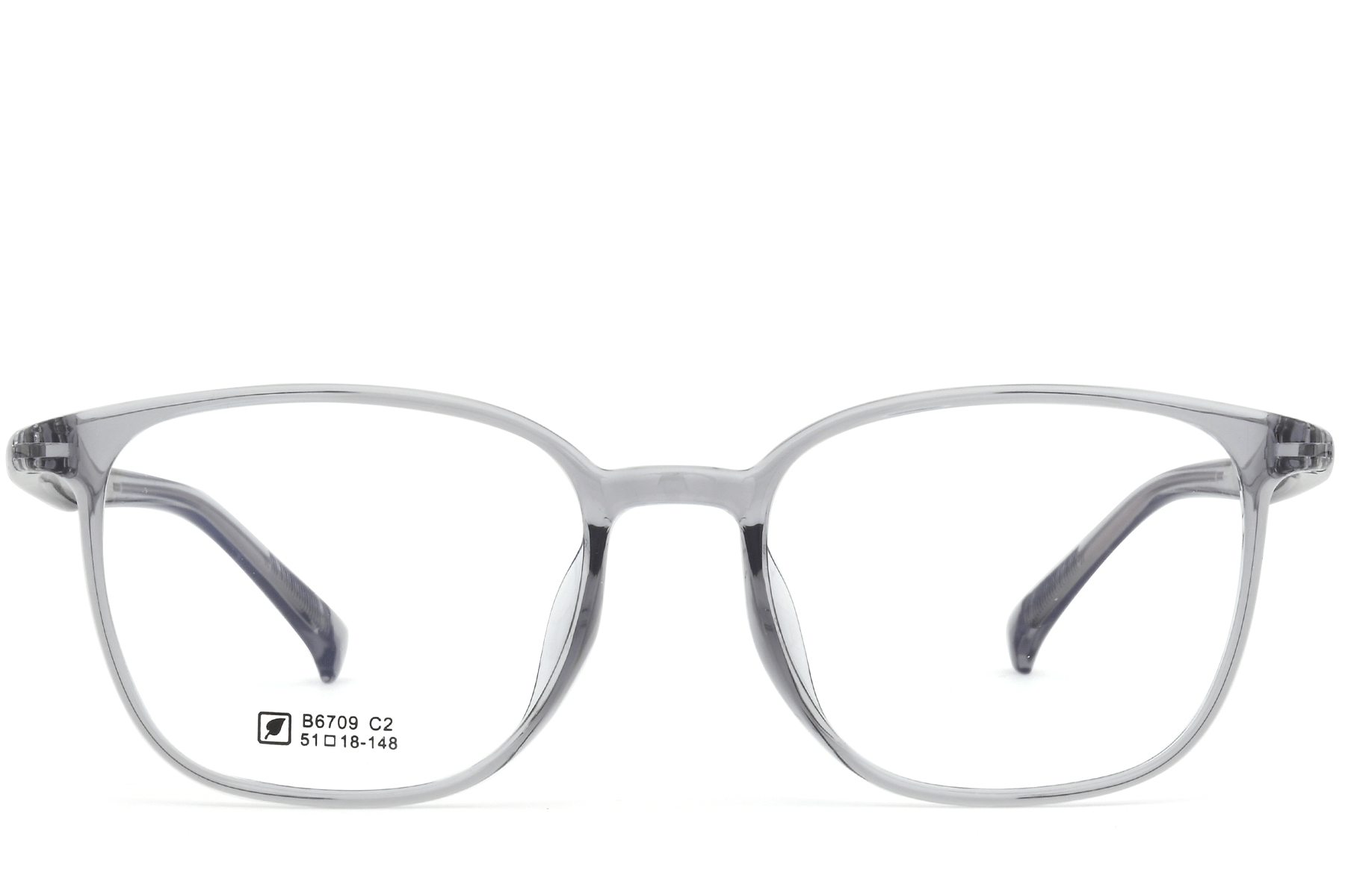 BS0620-0349_Grey_Rectangular_TR90_Glasses_front