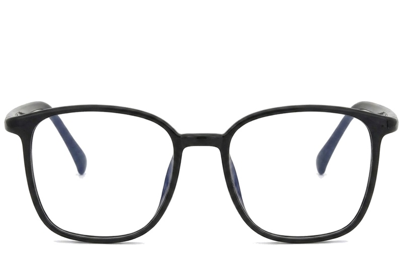 BS0620-0352_Black_Rectangular_TR90_Glasses_corner-front