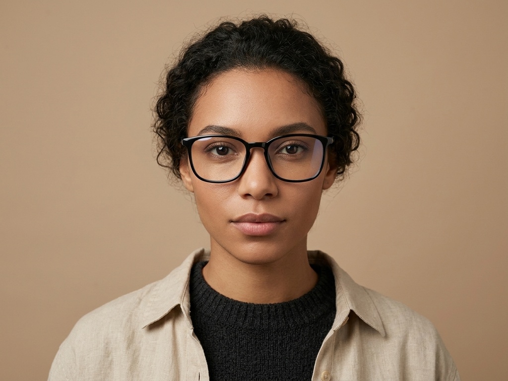 BS0620-0352_Black_Rectangular_TR90_Glasses_corner-tryon_female