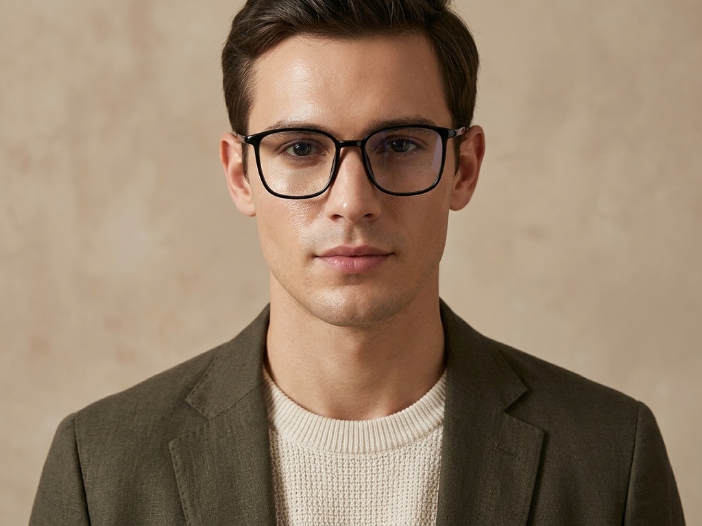 BS0620-0352_Black_Rectangular_TR90_Glasses_corner-tryon_male