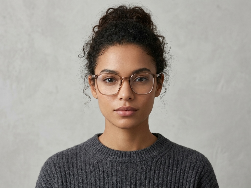 BS0620-0353_Brown_Rectangular_TR90_Glasses_corner-tryon_female