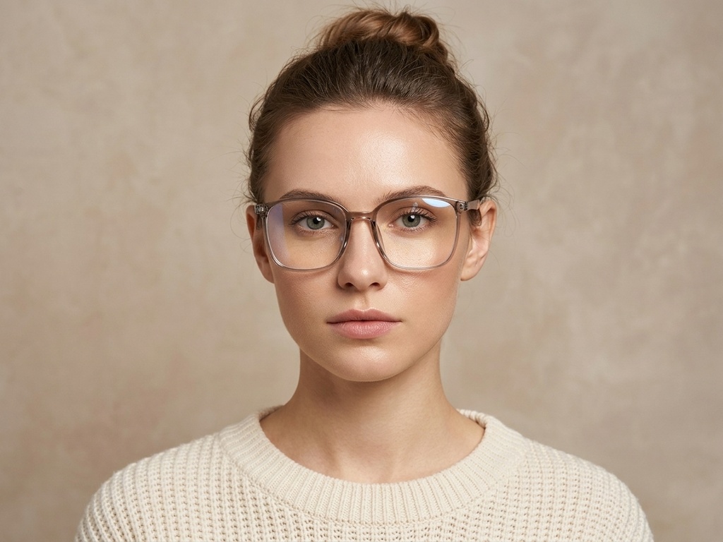 BS0620-0354_Brown_Rectangular_TR90_Glasses_corner-tryon_female