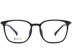 BS0620-0359_Black_Rectangular_TR90_Glasses_front