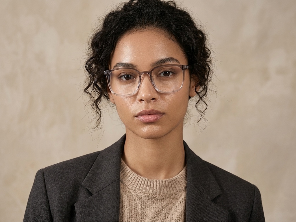 BS0620-0361_Grey_Rectangular_TR90_Glasses_corner-tryon_female