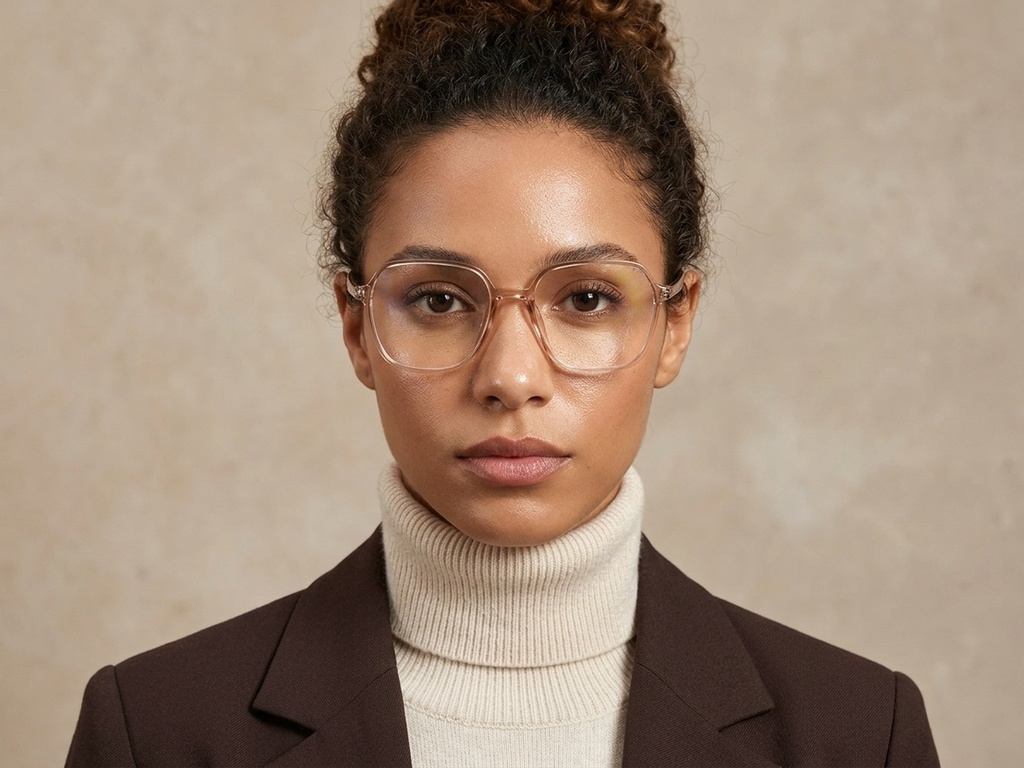 BS0620-0367_Orange_Rectangular_TR90_Glasses_corner-tryon_female