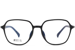 BS0620-0368_Black_Rectangular_TR90_Glasses_front