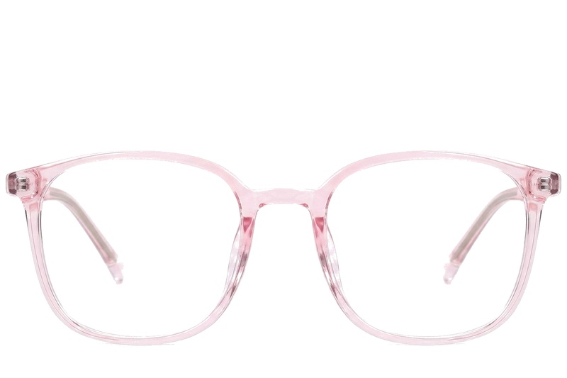 BS0620-0370_Pink_Rectangular_TR90_Glasses_corner-front