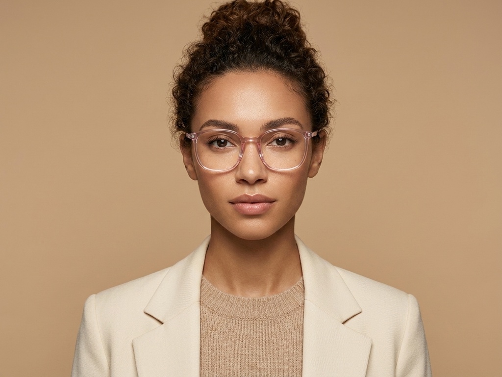 BS0620-0370_Pink_Rectangular_TR90_Glasses_corner-tryon_female
