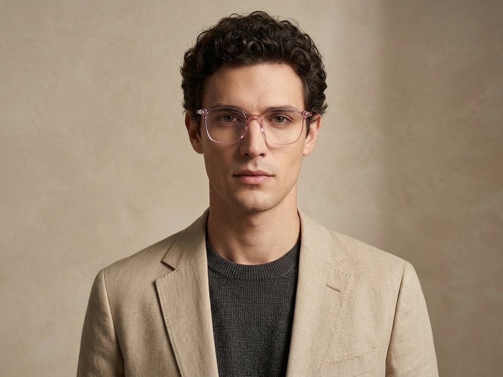 BS0620-0370_Pink_Rectangular_TR90_Glasses_corner-tryon_male