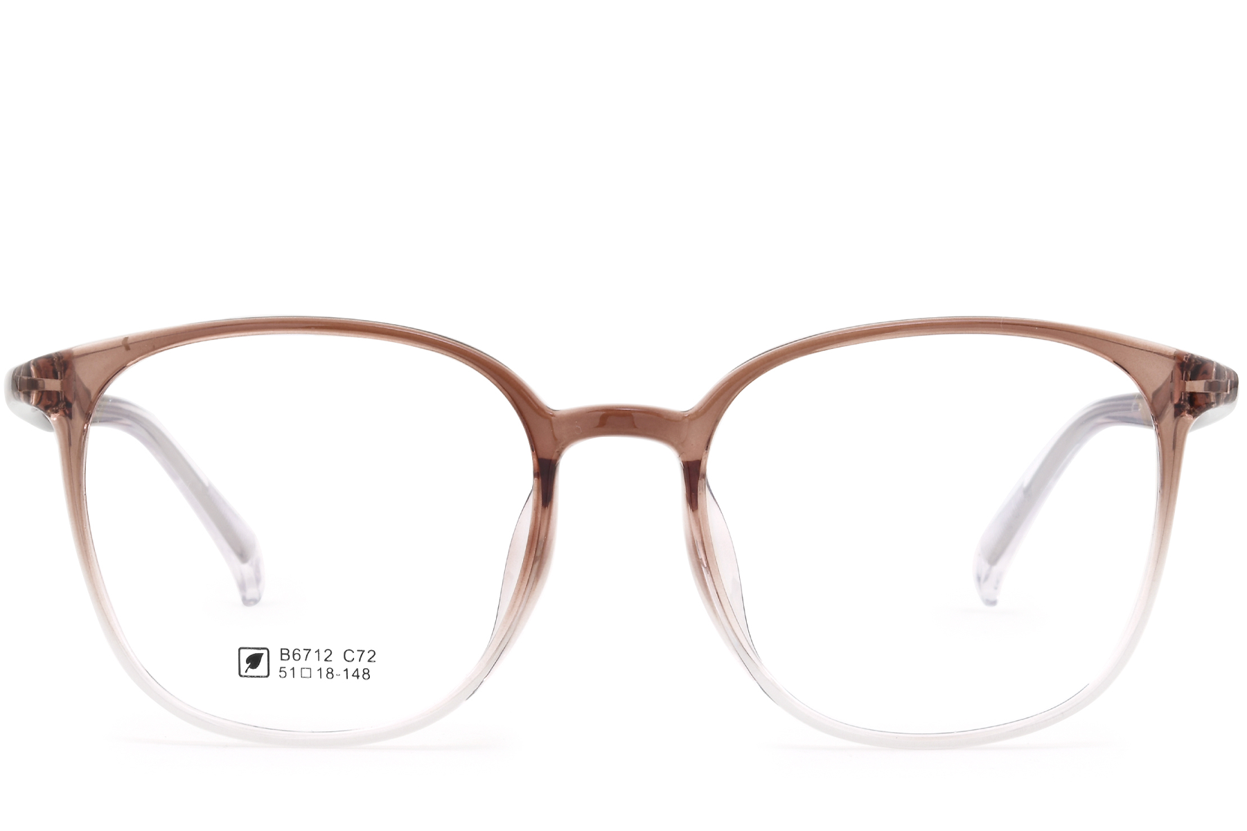 BS0620-0375_Brown_Rectangular_TR90_Glasses_front
