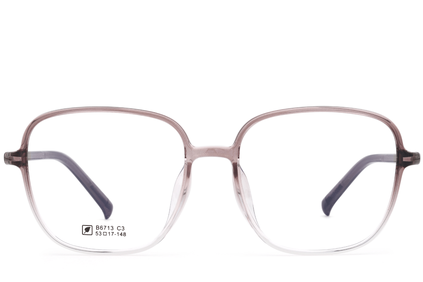 BS0620-0379_Brown_Rectangular_TR90_Glasses_front
