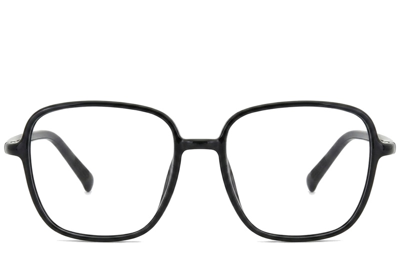 BS0620-0380_Black_Rectangular_TR90_Glasses_corner-front