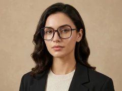 BS0620-0380_Black_Rectangular_TR90_Glasses_corner-tryon_female