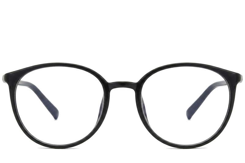 BS0620-0387_Black_Oval_TR90_Glasses_corner-front