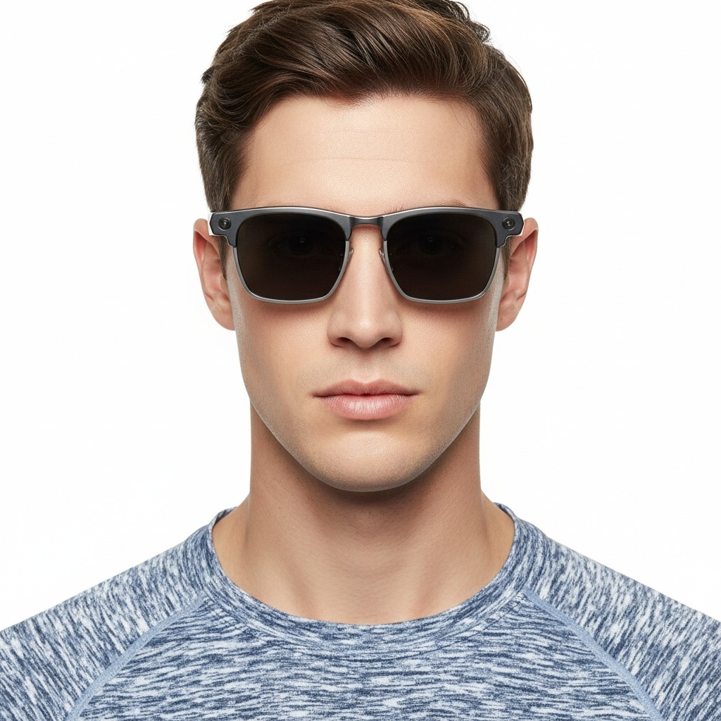 (PRE-ORDER) G3 Semi-rimless Black TR90 Smart AI Sunglasses #BS0705-0007