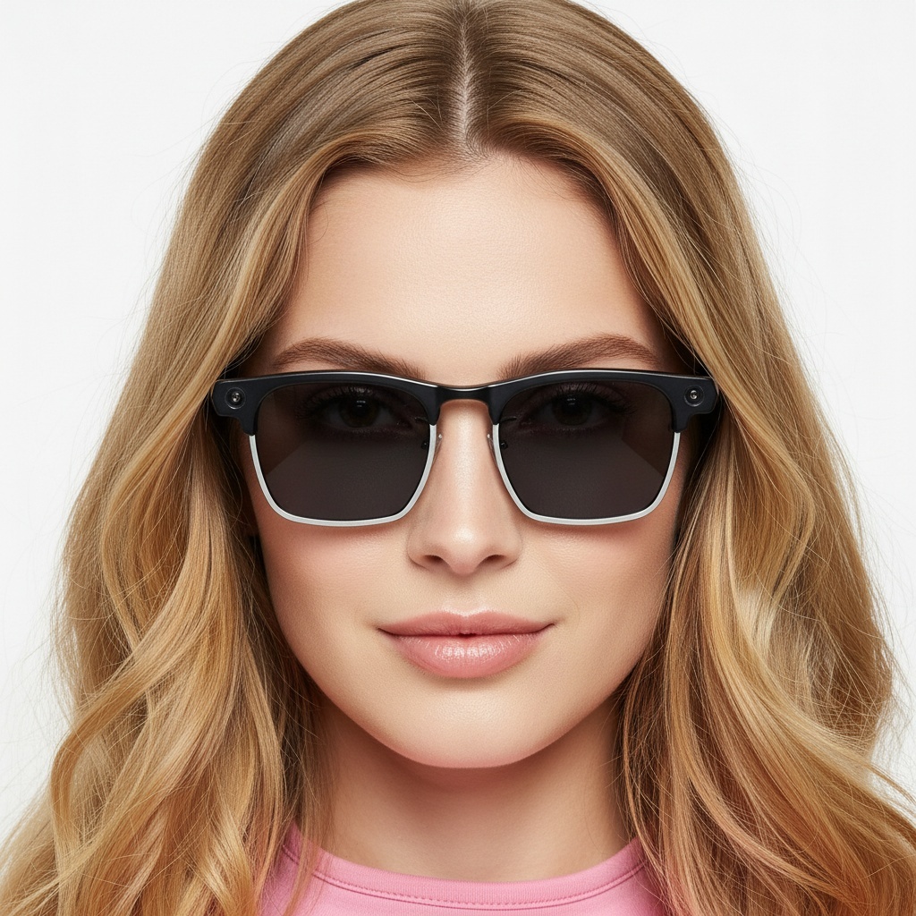 (PRE-ORDER) G3 Semi-rimless Silver TR90 Smart AI Sunglasses #BS0705-0008