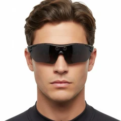 BS0705-0009_G6_Black_Semi-rimless_TR90_Smart_AI_sunglasses_model