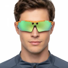 BS0705-0010_G6_Orange_Semi-rimless_TR90_Smart_AI_sunglasses_model