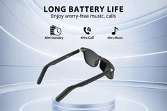 Lunettes de soleil intelligentes BL30 en plastique noir #BS705-0011