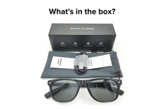 Occhiali da sole intelligenti BL30 in plastica nera #BS705-0011