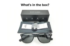Lunettes de soleil intelligentes BL30 en plastique noir #BS705-0011