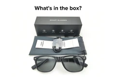 Lunettes de soleil intelligentes BL30 en plastique noir #BS705-0011