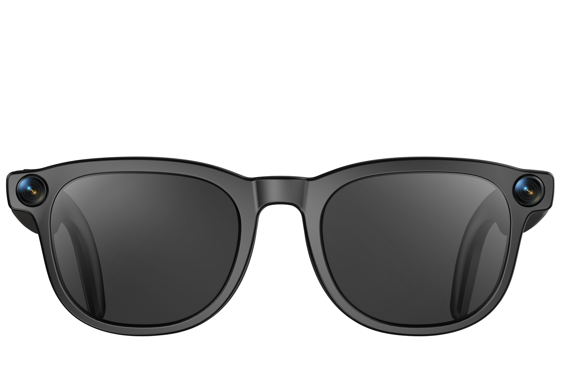 BS0705-5001_Black_Rectangular_TR90_Smart_AI_Glasses_front