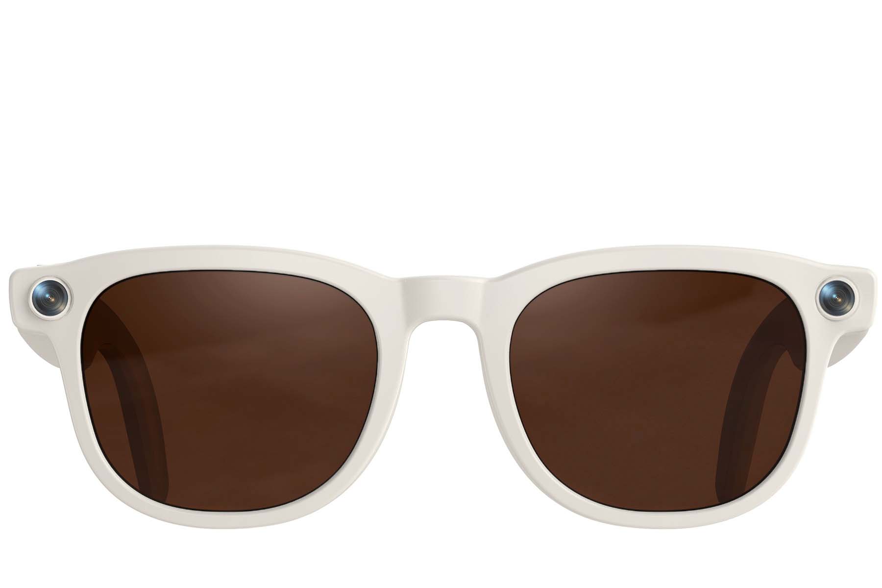 BS0705-5002_Cream_Rectangular_TR90_Smart_AI_Glasses_front