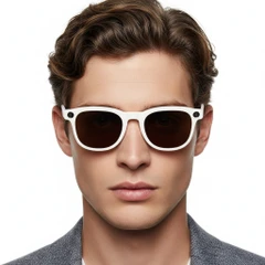 BS0705-5002_Cream_Rectangular_TR90_Smart_AI_Glasses_model