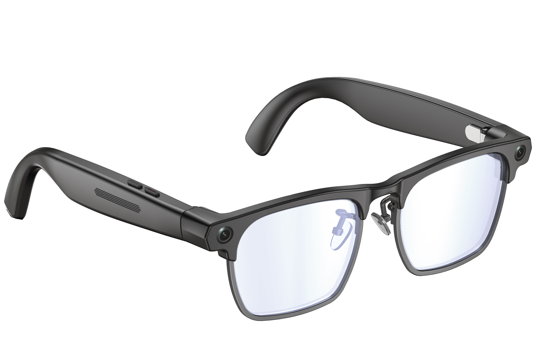 BS0705-5003_Grey_Semi-rimless_TR90_Smart_AI_Glasses_corner
