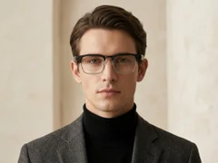 BS0705-5004_Silver_Semi-rimless_TR90_Smart_AI_Glasses-tryon_male