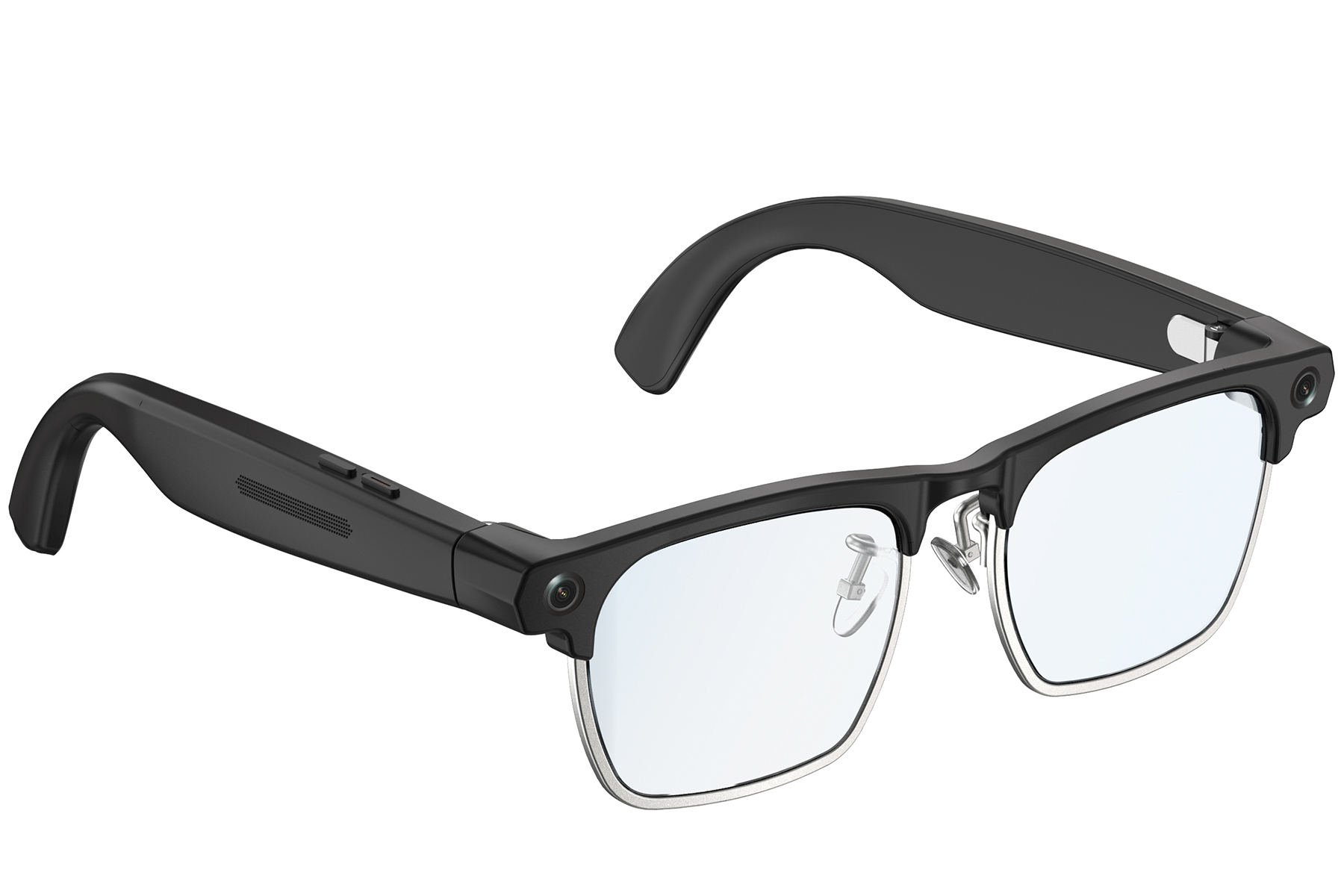 BS0705-5004_Silver_Semi-rimless_TR90_Smart_AI_Glasses_corner
