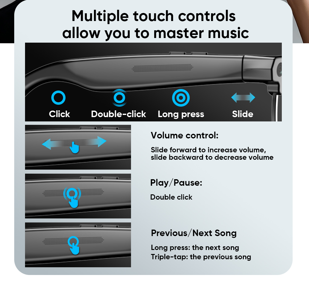 (PRE-ORDER) G3 Semi-rimless Silver TR90 Smart AI Sunglasses #BS0705-0008