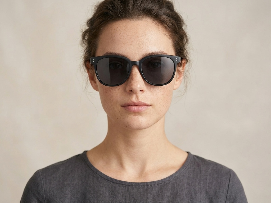 BS0824-0002_Black_Oval_TR90_Sunglasses-tryon_female