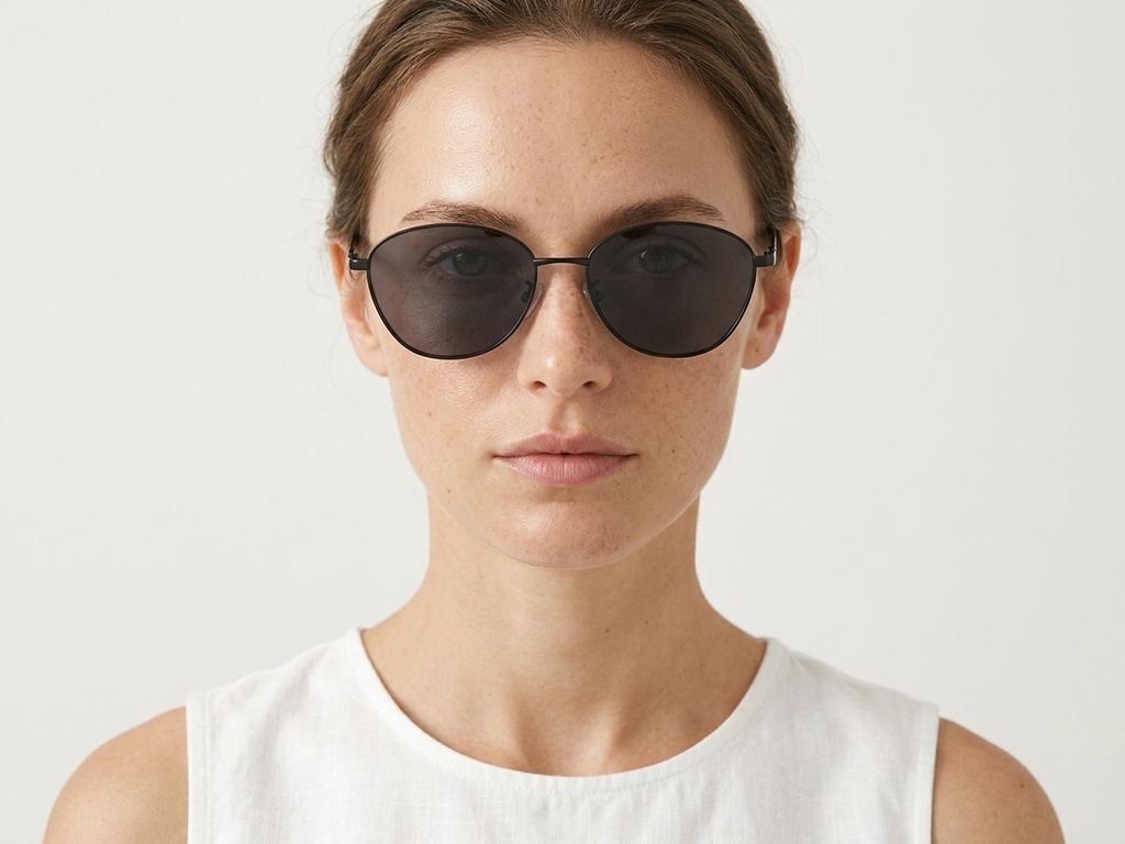 BS0824-0006_Black_Oval_Metal_Sunglasses-tryon_female
