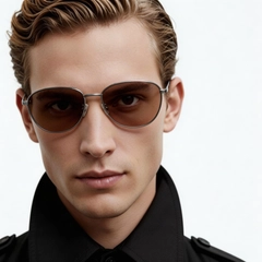 BS0824-0007_Silver_Oval_Metal_Sunglasses_Model