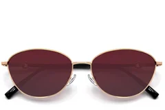 BS0824-0008_Pink_Oval_Metal_Sunglasses_front