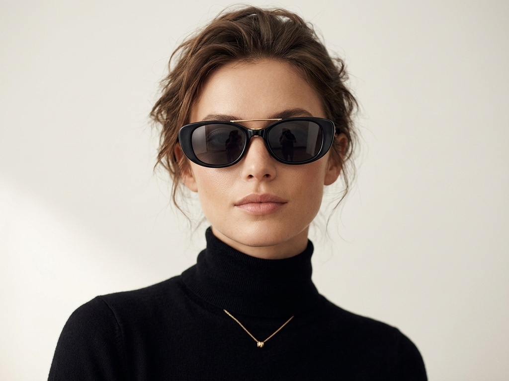 BS0824-0011_Black_Oval_TR90_Sunglasses-tryon_female