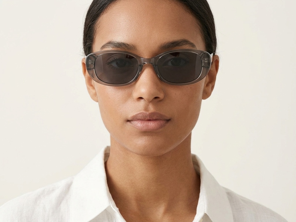 BS0824-0012_Green_Oval_TR90_Sunglasses-tryon_female