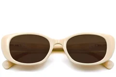 BS0824-0015_Cream_Oval_TR90_Sunglasses_front