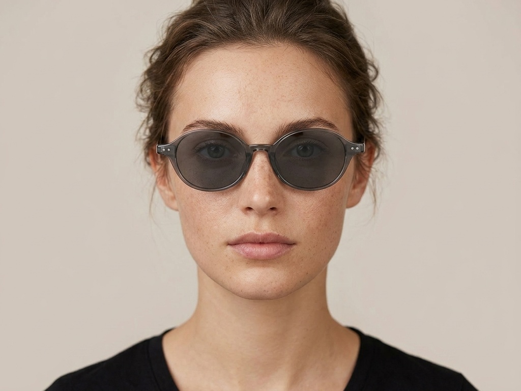 BS0824-0023_Grey_Oval_TR90_Sunglasses-tryon_female