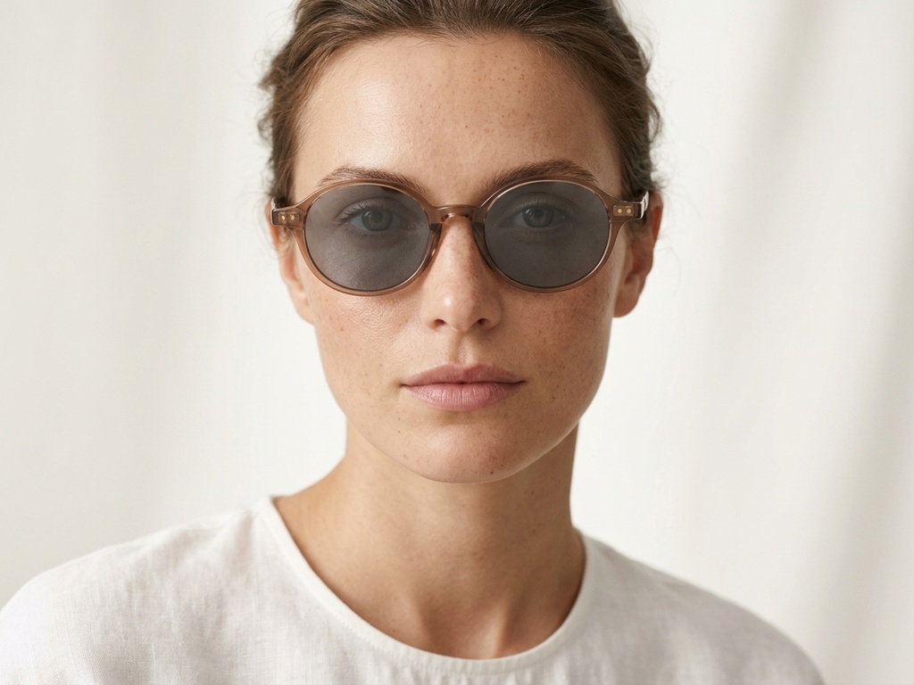 BS0824-0024_Brown_Oval_TR90_Sunglasses-tryon_female