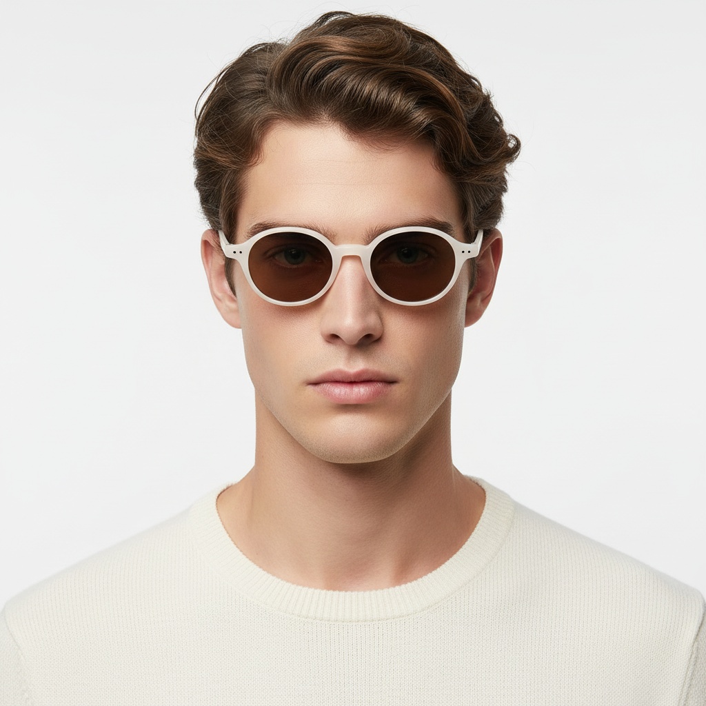 BS0824-0025_Cream_Oval_TR90_Sunglasses_model