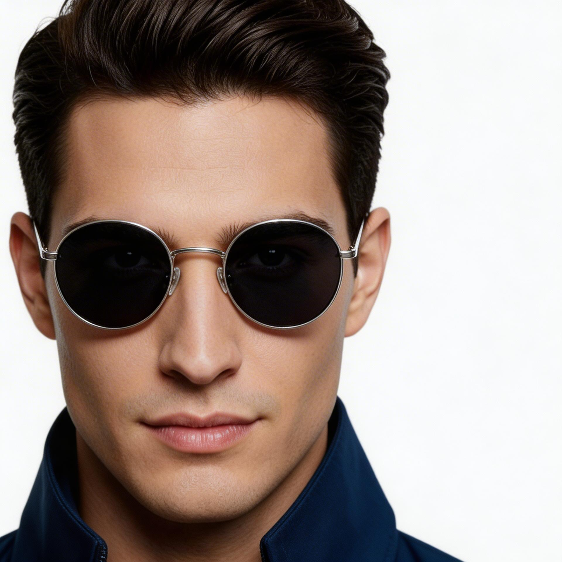 bs0824-0033_golden_oval_metal_sunglasses_model