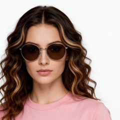 BS0824-0034_Silver_Oval_Metal_Sunglasses_model